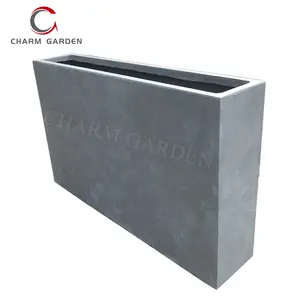 Maceta rectangular de gran tamaño para jardín, jardín Exterior, maceta de hormigón, maceta gigante, maceta de árbol para sala de estar al aire libre