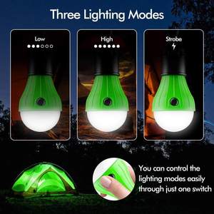 Lanterne LED pour tente de camping, <span class=keywords><strong>ampoule</strong></span> d'urgence portable super lumineuse, étanche, avec crochet de fixation pour la randonnée, les fêtes - Product Image 4