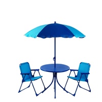 Set de Table pique-nique avec Parasol, chaise pliante, 1 ensemble, pour jardin, pique-nique, Parasol, HMD-G-803