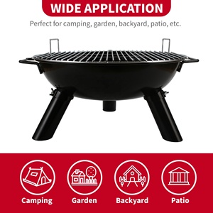 Brasero multifonctionnel en fonte, barbecue au charbon de bois, foyer à bois compatible <span class=keywords><strong>Weber</strong></span> - Product Image 6
