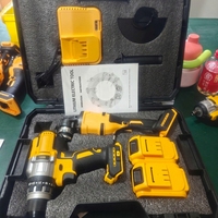 Taladro y Amoladora Angular Inalámbricos de 21V con Batería de Litio y Carcasa Rígida para Trabajos de Reparación