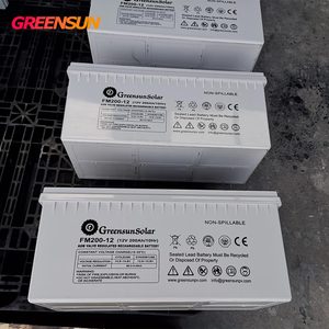 Batería de Gel de Plomo-Ácido Greensun de Alta Eficiencia, 12V 200AH, <span class=keywords><strong>para</strong></span> Sistemas <span class=keywords><strong>Solares</strong></span> y Electrodomésticos, Libre de Mantenimiento, Ciclo Profundo, Sellada - Product Image 3
