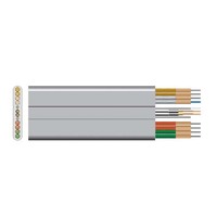 Câble d'ascenseur plat blindé à fibre optique, durable, haute précision, moderne, pour usage hôtelier, âme en cuivre, isolation PVC, AC300/500V, garantie 1 an