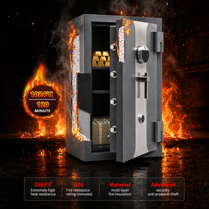 CEQSAFE Security Caja Fuerte Home Metal Fire Proof Safe <b>Box</b> Money Fireproof Safes - Product Image 3