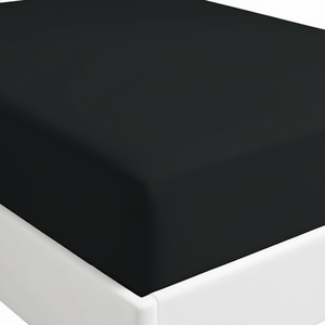 Sábana Ajustable 100% Algodón Negra Tamaño Queen Francés 160x200cm - Product Image 3