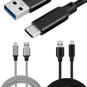 USB3.2 10Gbps 케이블 USB 유형 A-USB C 3.1/3.2 Gen2 케이블 데이터 전송 USB C SSD 하드 디스크 케이블 3A 60W QC 3.0 빠른 충전