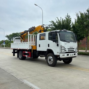 Isuzu ELF 4x4 Off Road Truck <b>Crane</b> Vehicle Cargo Lifting <b>Crane</b> Truck with Auger for Construction Transport - Product Image 2