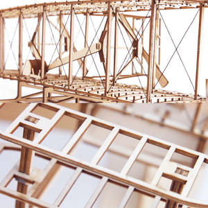 Modelo de Avión de Madera de los <span class=keywords><strong>Hermanos</strong></span> <span class=keywords><strong>Wright</strong></span>, Rompecabezas Histórico de Ensamblaje 3D, Juguete Educativo de Bricolaje, Manualidades, Piezas Móviles, Fácil Ensamblaje - Product Image 5