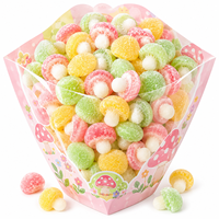 Bonbons Gommeux aux Champignons en Gros, Saveur Fruitée Aigre-Douce, Halal, Personnalisé, OEM, Marque Privée, Producteur, Sac en Vrac TIK TOK