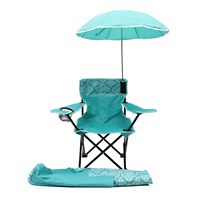 Chaise de camping parapluie pour enfants toutes saisons avec sac à bandoulière assorti imprimé médaillon bleu sarcelle, petit