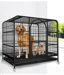 Factory double door dog crates for large dogs Folding fabric Pet Crate Carrier