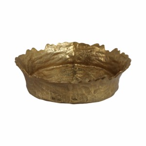 Ciotola decorativa rotonda in metallo per centrotavola da caffè, accessorio decorativo per la casa - Product Image 2
