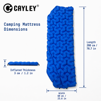 Matelas de couchage gonflable pour le camping en plein air, matelas pneumatique portable matelassé AirCell, imperméable, pour la randonnée, le trekking et les voyages
