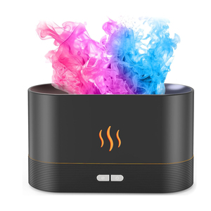 Humidificateur USB ultrasonique en gros avec diffuseur d'huiles essentielles LED coloré effet flamme pour hôtels et usage domestique, en plastique avec humidistat - Product Image 1