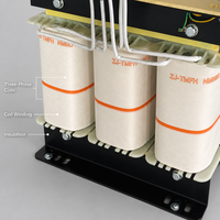 Transformateur triphasé élévateur carré 208V 380V 10kVA, convertisseur de puissance industriel ; Performance stable