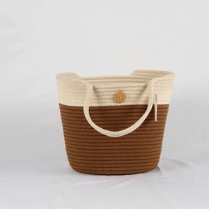 Sacs de plage en coton avec cordon de serrage et ouverture à poignée ronde, sacs à <span class=keywords><strong>main</strong></span> tissés de voyage, <span class=keywords><strong>sac</strong></span> à <span class=keywords><strong>main</strong></span> tissé de plage, nouvelle collection 2022 - Product Image 2