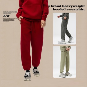 男士秋冬350克羊毛慢跑裤松紧腰休闲裤男士高品质长裤 - Product Image 3