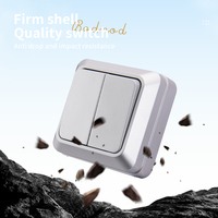 Norme européenne 250V 10A 16A Protection contre les courts-circuits Bouton poussoir tactile Prise électrique Schuko Interrupteur mural Contact de prise