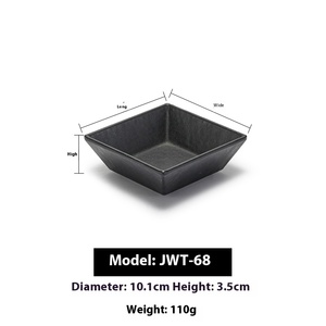 Chất Lượng Cao Không Thể Phá Vỡ Màu Đen Melamine Món Ăn Nhỏ Melamine Nước Sốt Bát Và Tấm Cho Nhà Hàng - Product Image 6