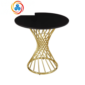 Table basse moderne en marbre avec structure en acier inoxydable, design écologique et durable pour salon, appartement, hôtel - Product Image 5