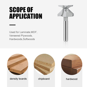 <span class=keywords><strong>Fraise</strong></span> combinée à queue ronde de 1/4'' (6,35 mm) ou 6 mm ou 8 mm pour portes en bois, armoires murales et façonnage d'arc - Product Image 3