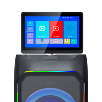Penjualan Terbaik 2025 pengeras suara Karaoke 8 "* 2 Woofers Tweeter 100W layar sentuh sistem Android WIFI/BT/TF/USB/FM