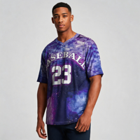 Derniers maillots de baseball OEM à col en V, violets, pour adultes et jeunes, uniformes d'équipe, vente en gros, sur mesure