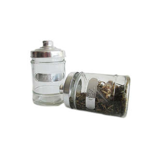 โถแก้วใสขนาด450มล. พร้อมฝาโลหะสำหรับใส่ชาและกาแฟน้ำตาลฝาครอบหรูหราสำหรับงานปาร์ตี้ในโอกาสต่างๆ - Product Image 2