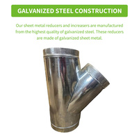 Personnalisé OEM SNAP ON galvanisé conduit Wye branche conduit métal conduit connecteur métal conduit connecteur Ventilation évent tuyau