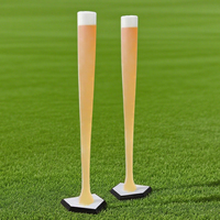 Gobelet à bière en plastique de 640 ml en forme de batte de baseball avec support, lavable au lave-vaisselle, réutilisable, pour cadeau promotionnel