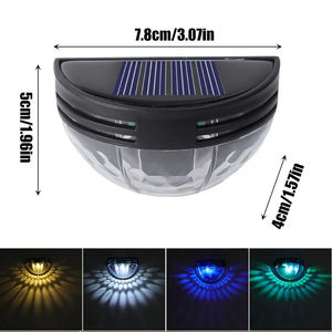 Lampe solaire LED blanc chaud pour marches, allées, escaliers, lumières de jardin extérieures, étanches, décoration de balcon, éclairage de patio, clôture, escalier - Product Image 5