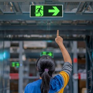 Nhãn dán dấu hiệu thoát hiểm khẩn cấp dấu hiệu phát sáng phát quang dấu hiệu sơ tán lửa phát sáng trong bóng tối - Product Image 6