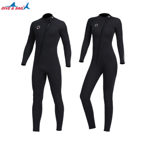 Traje de Buceo DIVE&SAIL de Neopreno de 3mm, de una Pieza, con Cremallera Frontal y Manga Larga, para Hombres y Mujeres, para Snorkel y Surf - Product Image 4