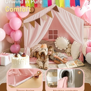 Les tentes pour enfants les plus vendues d'<span class=keywords><strong>Amazon</strong></span>, petites maisons, chambres intérieures pour bébés princesses, jouets pour garçons et filles, outils de séparation de lit - Product Image 4