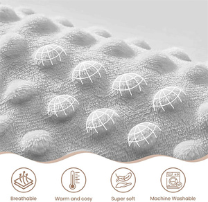 CPC belgelendirme yüksek kalite özel süblimasyon % 100% Polyester organik nokta süper yumuşak Minky nokta bebek battaniye yenidoğan için - Product Image 4