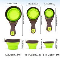 Cuillère doseuse multifonctionnelle pour nourriture de chat et de chien, bol de voyage pour l'extérieur portable 2 en 1, bol pliant pour chien avec clip