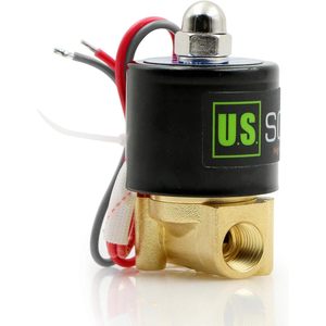EE. UU. Válvula Solenoide de Latón Sólido de 1/4 Pulgada, 24 VCA, Normalmente Cerrada, VITON - Product Image 4