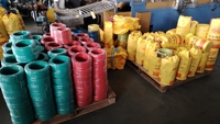 Câble électrique flexible en cuivre H07V-R 450/750V, isolé en PVC, multibrins, norme industrielle IEC 60227, fourni par l'usine