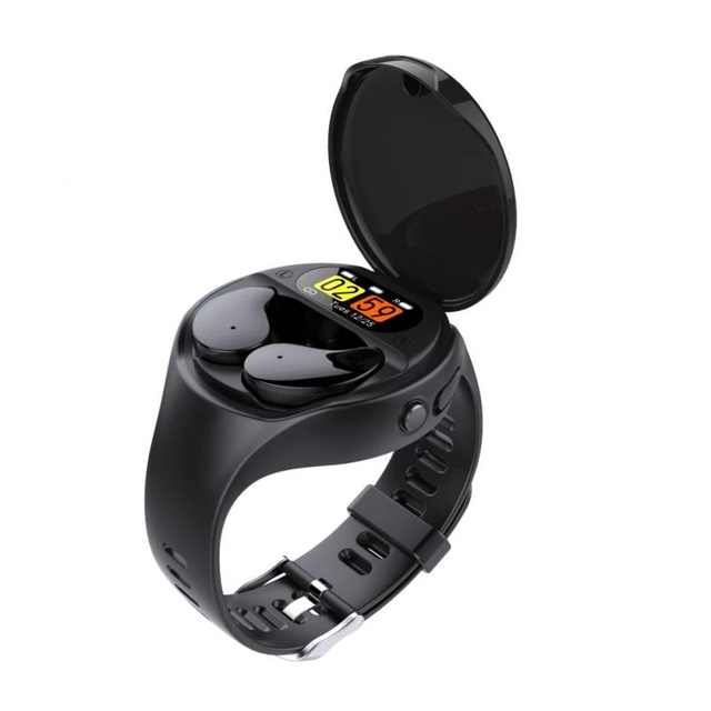 Dropshipping Smartwatch Smart Watch Men Wristband With Earphones Music Sports 2 in 1 Earbuds for Cell Phone