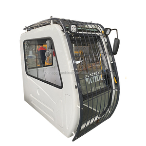 Cabine d'opérateur d'excavatrice de couleur claire avec <span class=keywords><strong>grille</strong></span> de protection de sécurité, cabine complète pour remplacement d'équipement lourd - Product Image 1