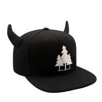 Gorra Snapback personalizada de alta calidad con diseño de goras de cuerno, patrón de bordado personalizado al por mayor