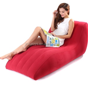 Sofá Inflable Moderno en Forma de S, de PVC Flocado, para Sala de Estar, Sillón Tipo Puff, Sofá de Aire Flocado - Product Image 2
