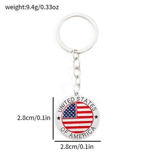 Llavero del Día de la Independencia de los Estados Unidos, Llavero de Recuerdo con la Bandera de EE. UU., Llavero de Esmalte Suave con Mapa de la Bandera de EE. UU. - Product Image 6