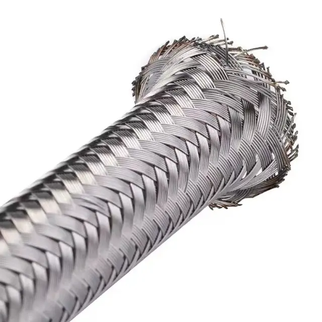 10mm ID Stainless S316 Steel Braided Corrugated PTFE Pipe
