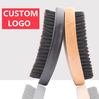 Vente en gros 360 brosses ondulées incurvées pour hommes brosses à cheveux ondulés en poils de sanglier en bois pour hommes