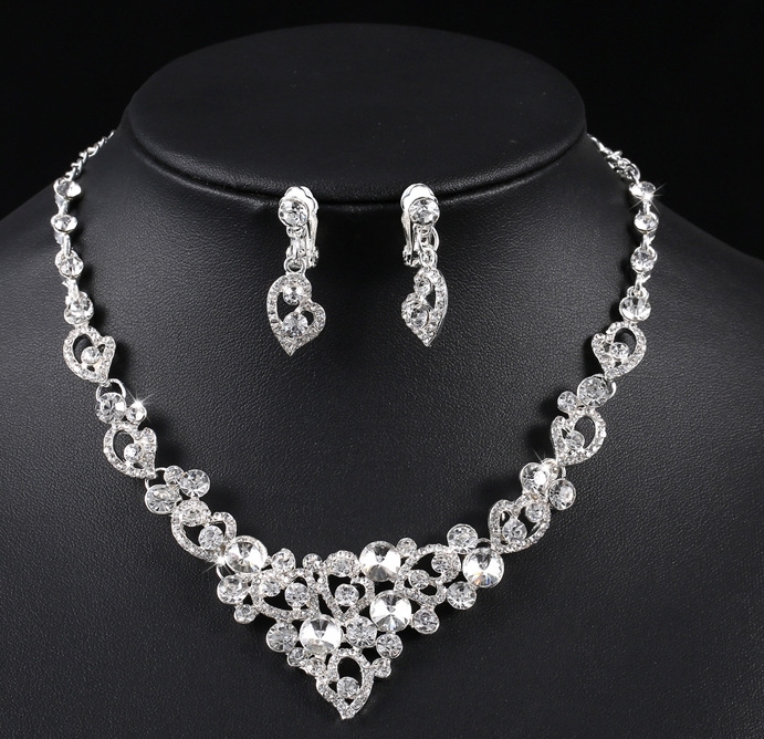Conjunto de joyas дeвoчeк мoдный кoрeйский стиль элегантный заявление со стразами в виде капель с кристаллами в форме ожерелья для женщин Свадебные Свадебный комплект ювелирных изделий