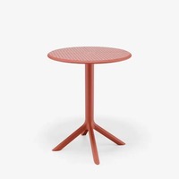 Table basse portable moderne en plastique avec structure en bois KS KS96, vente en gros pour la maison, le restaurant, le salon