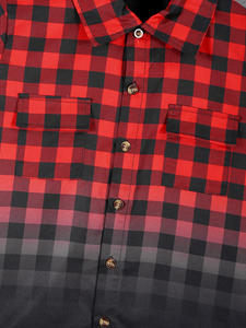 Nouvelle mode de vêtements pour enfants Ensemble chemise en <span class=keywords><strong>treillis</strong></span> rouge dégradé à manches longues <span class=keywords><strong>pantalon</strong></span> pour garçon - Product Image 4