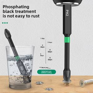 Embouts <span class=keywords><strong>Torx</strong></span> LXD <span class=keywords><strong>50</strong></span> mm en acier S2, oxyde noir, pointe magnétique, lot <span class=keywords><strong>de</strong></span> 10 pièces, qualité industrielle pour la réparation automobile et électronique, HRC 58-62 - Product Image 4