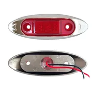 Feux de position latéraux universels à LED 1W, style Piranha, pour camions, remorques, bateaux, voitures, bus, 12V 24V, rouge ambre, indicateurs de direction